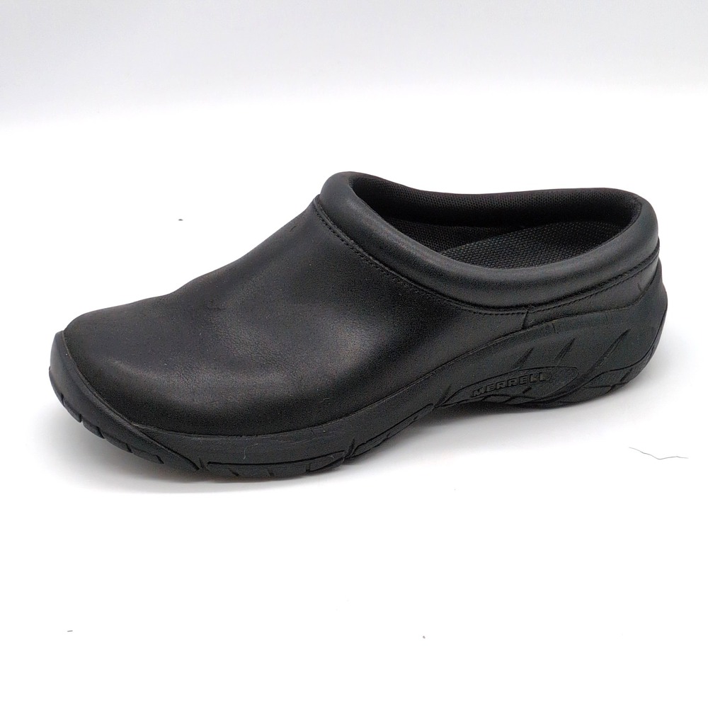 Merrell Shoes Womens Encore Nova 4 Black 7 Leather Clogs Walking Comfort J002112